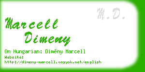 marcell dimeny business card